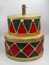 Precious Home Base Decorative Christmas Tree Drum Overlapping Polyresin 50 x 50 x 45 cm