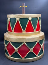 Precious Home Base Decorative Christmas Tree Drum Overlapping Polyresin 50 x 50 x 45 cm