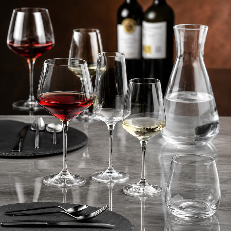 RCR Cristalleria Italiana Aria - A72 Burgundy - Set of 6 Glass Wine Glasses