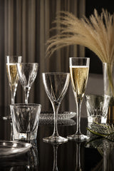 RCR Cristalleria Italiana Fusion - DOF - Set of 6 Glass Glasses