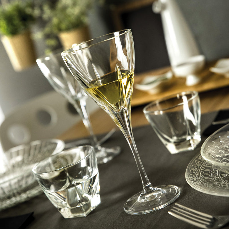 RCR Cristalleria Italiana Fusion - 3 - Set of 6 Glass Wine Glasses