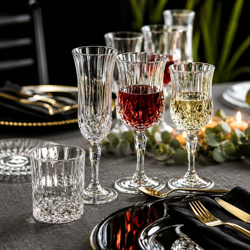 RCR Cristalleria Italiana Opera - FL - Set of 6 Crystal Flute Glasses