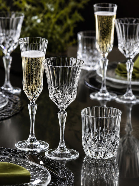 RCR Cristalleria Italiana Adagio - 3 - Set of 6 Glass Wine Glasses