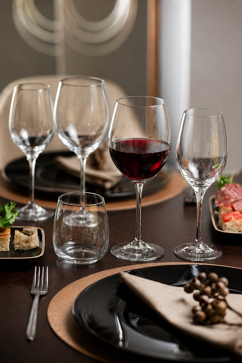RCR Cristalleria Italiana Invino - I45 Vino - Set of 6 Glass Wine Glasses