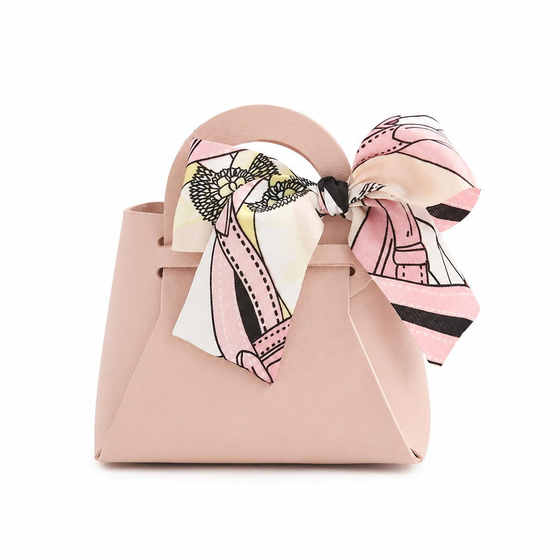 Bonturi Casa HANDBAG Favor MINI SCARF 10x5xH11 Cm Candy Holder PINK 1 Pc