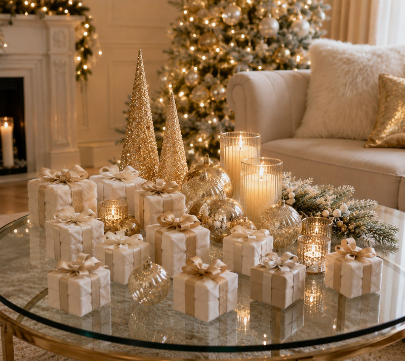 Bonturi Home DECO Christmas GIFT 8X8X8 Cm WHITE