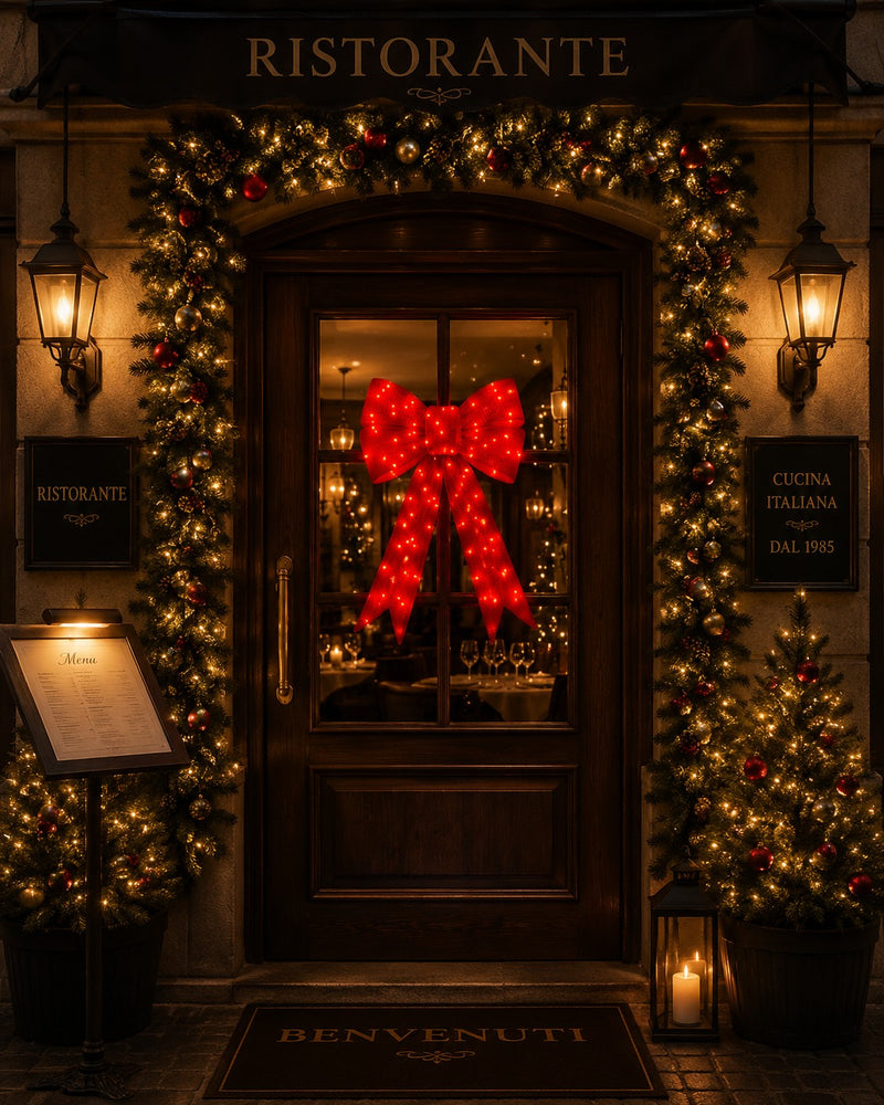 Bonturi Casa LIGHT BOW RED Christmas 120cm 168 LED