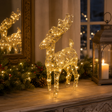 EDG Enzo De Gasperi Christmas Reindeer Decoration LED Intertwining 40 MicroLeds H 37 Cm W 25 Cm L 12 Cm IP20 Gold