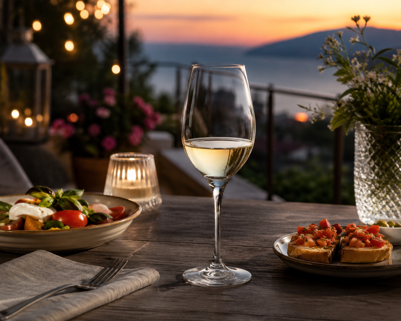 RCR Cristalleria Italiana Invino - I38 White Wines - Set of 6 Glass Wine Glasses