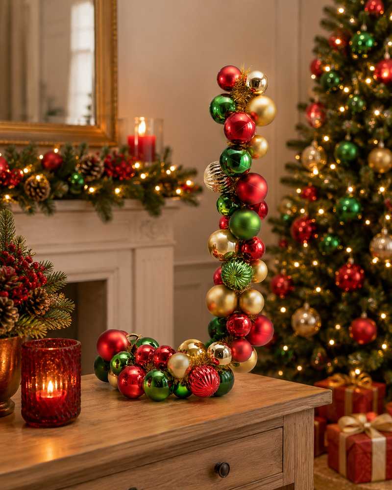 EDG Enzo De Gasperi Festoon Christmas BallsMix X 50 L 170 Cm D 8 Cm D 10 Cm Multicolor