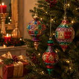 EDG Enzo De Gasperi Christmas Decoration Ball Spinning Top Geometries Assorted H 16 Cm Multicolor 1 Pc