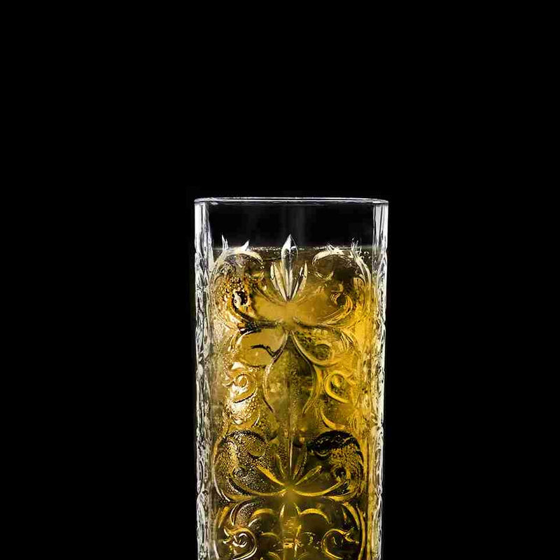 RCR Cristalleria Italiana Tattoo HB - Set of 6 Long Drink Glasses in Glass
