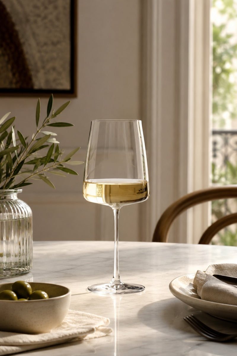 RCR Cristalleria Italiana Essential - E54 - Set of 6 Glass Wine Glasses