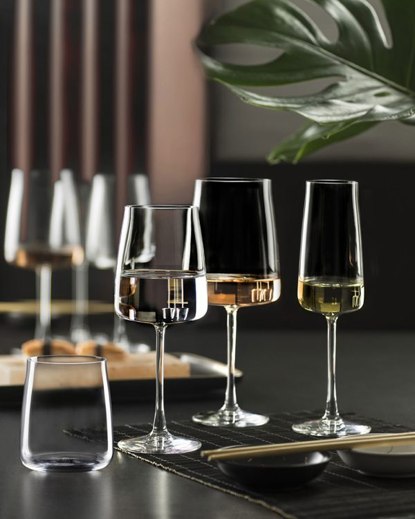 RCR Cristalleria Italiana Essential - E65 - Set of 6 Glass Wine Glasses