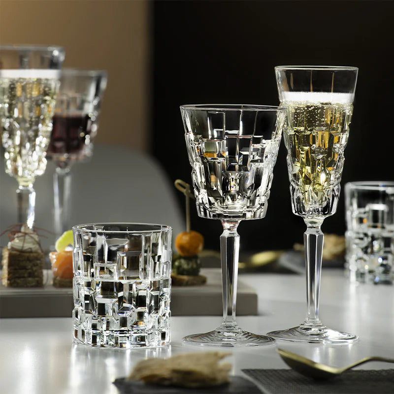 RCR Cristalleria Italiana Etna - 2 - Set of 6 Glass Wine Glasses