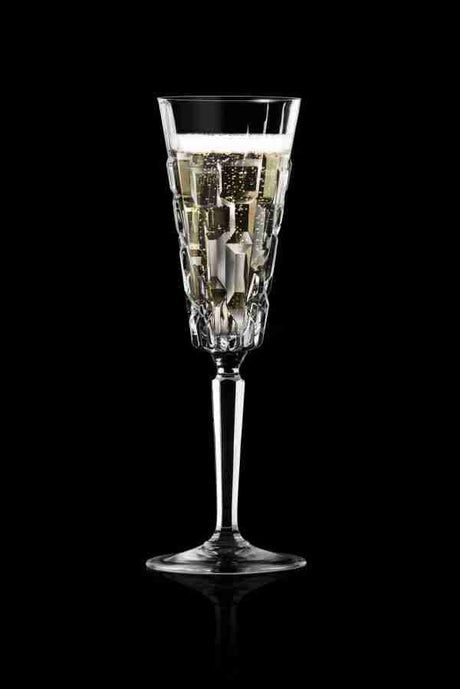 RCR Cristalleria Italiana Etna - FL - Set of 6 Glass Flutes