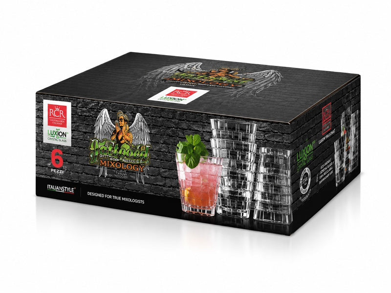 RCR Cristalleria Italiana Stack - DOF - Set of 6 Glass Glasses