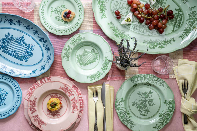guzzini guzzini contenitore melamina josephine d 30 cm table decor verde polvere ean 8008392398820