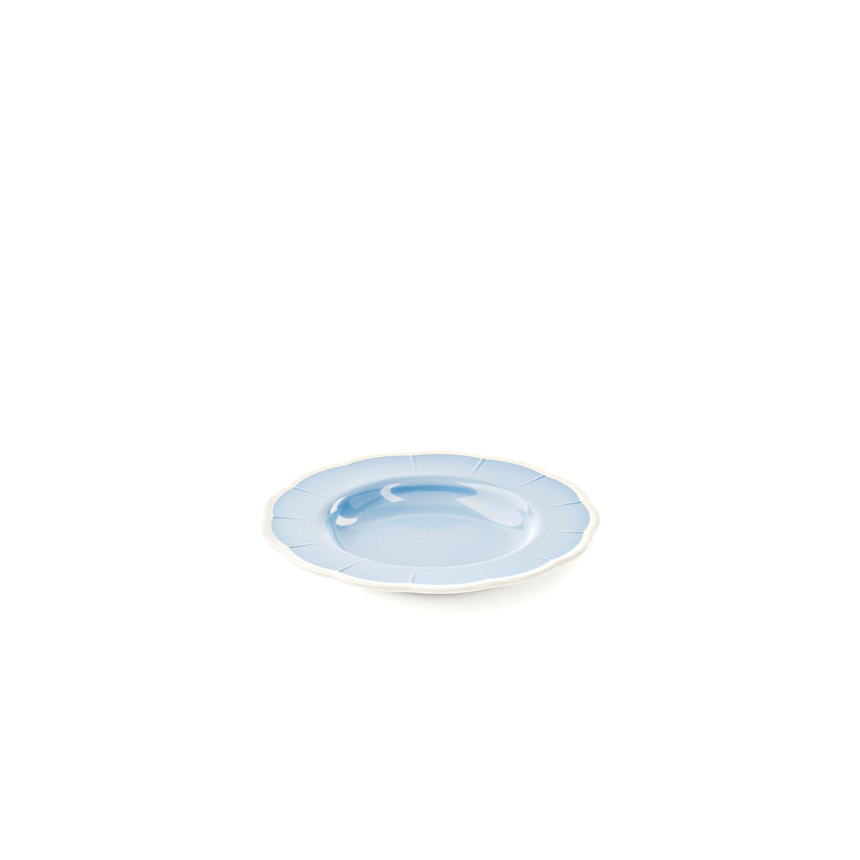 GUZZINI Flora Melamine Deep Plate D 24 Cm Table Decor Light Blue Dust