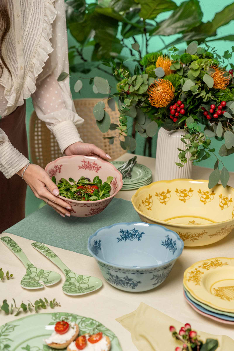guzzini guzzini vassoio tondo grande melamina josephine d 37 cm table decor verde polvere ean 8008392399001