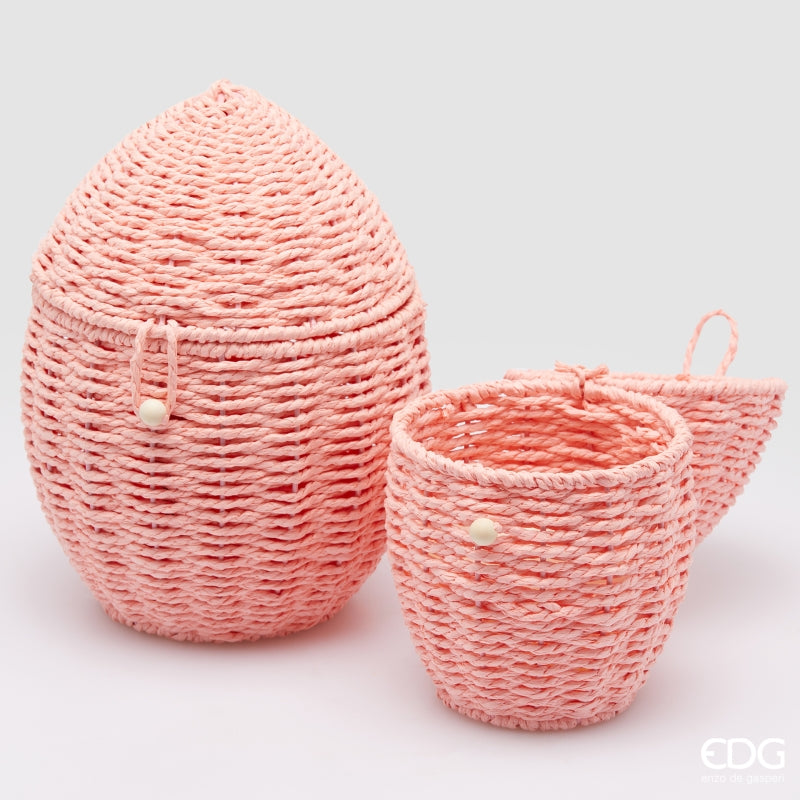 edg enzo de gasperi edg enzo de gasperi vaso cesto uovo h 30 cm d 205 cm h 25 cm d 15 cm pink 2 pz ean 8059824494863