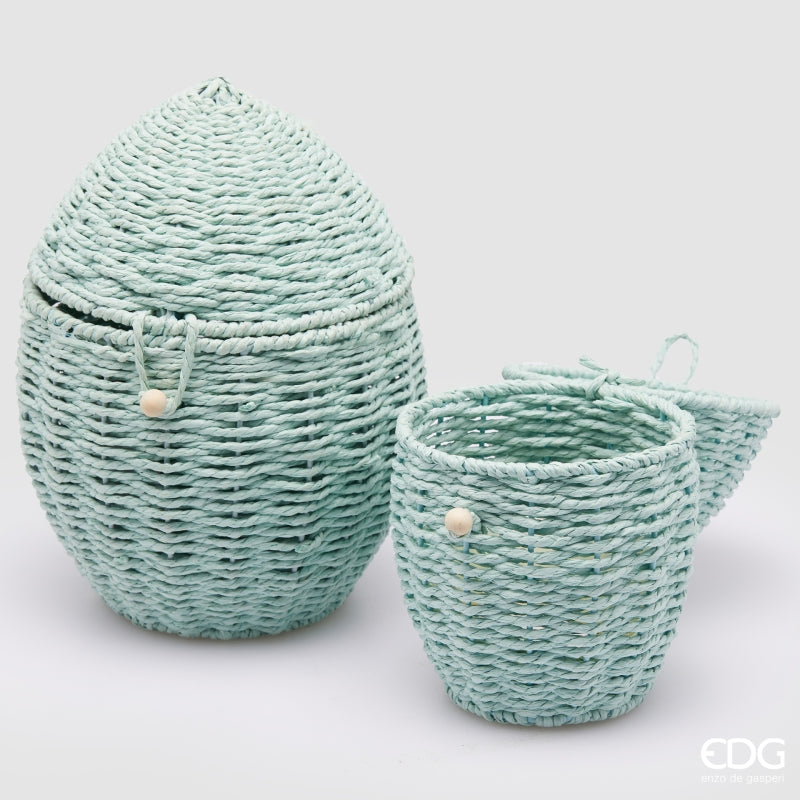 edg enzo de gasperi edg enzo de gasperi vaso cesto uovo h 30 cm d 205 cm h 25 cm d 15 cm light blue 2 pz ean 8059824494900