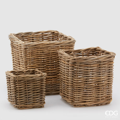 edg enzo de gasperi set 3 pz cesto rattan quadrato h 33 cm h 25 cm h 19 cm light grey ean 8059824139658