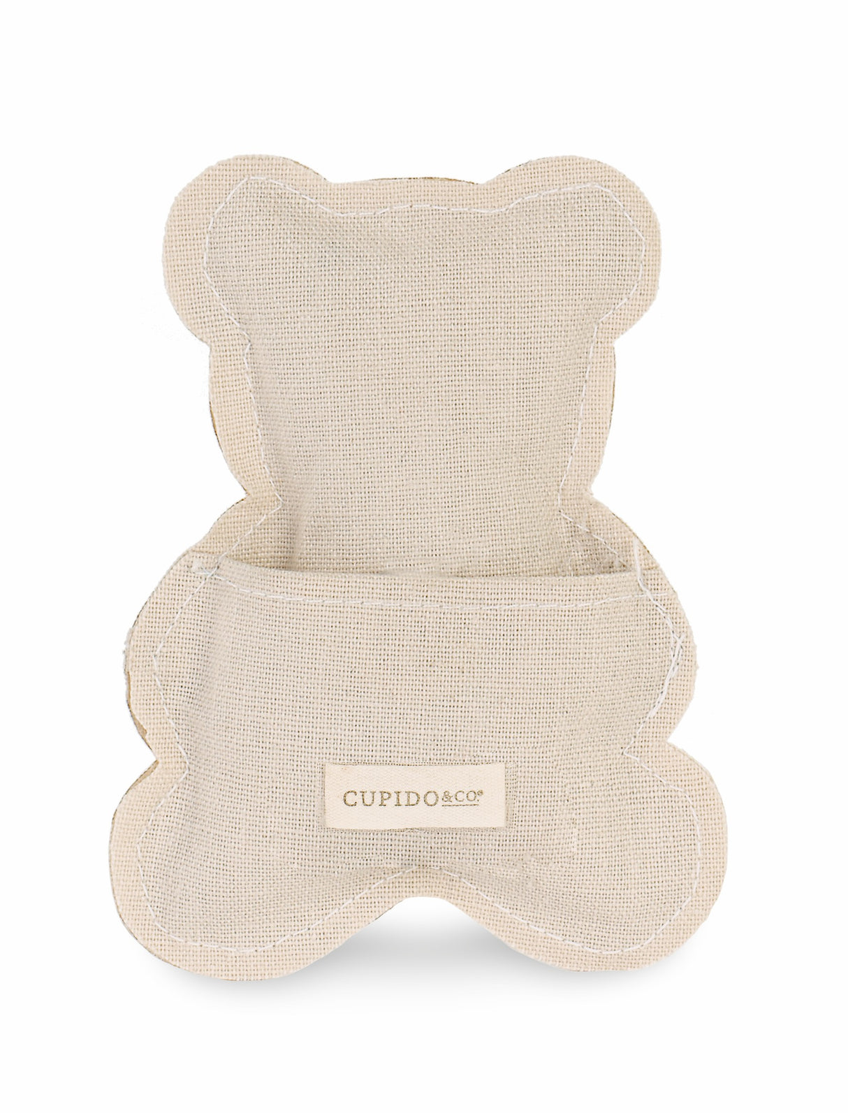 Cupid&amp;Co. Pink Heart Teddy Bear Bag 100 x 135 Mm Beige 12 Pcs