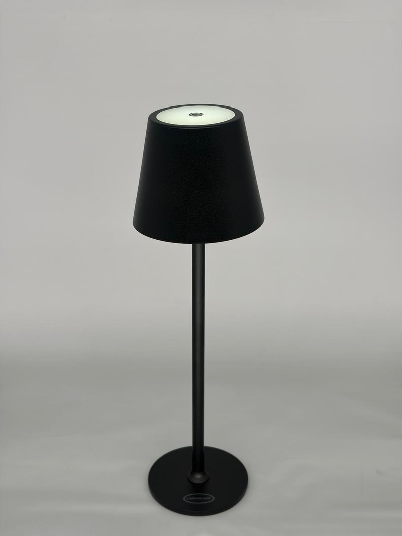 L'Arcolaio Rechargeable LED Touch Lamp H 38 cm 10 x 10 cm IP54 Round Pro Black