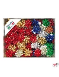Brizzolari Splendid Assorted Star Rosettes Metallized 10 mm 100 pieces