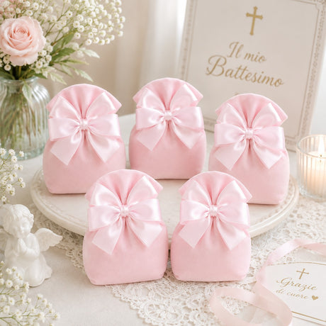 Creazioni per Enzo Colorado Gift Bag 13x11 cm Confetti Holder Pink Box of 10 Pieces
