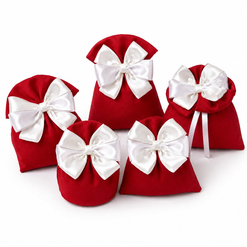 Creazioni per Enzo Colorado Gift Bag 13 x 11 cm Red Sweets Holder Pack of 10 Pieces