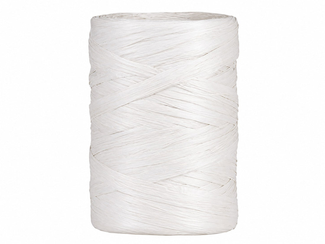 Piovaccari Paper Raphia White 5-8 mm x 100 m – White Paper Raffia for Decorations, Bows, Gift Packaging and DIY
