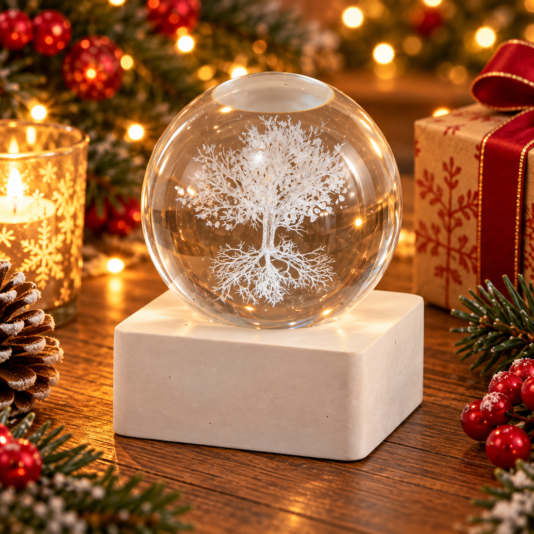 [VERIFICARE] L'Arcolaio LAMP BASE WHITE SQUARE TREES PC. G/BOX Size:6x6x8 Pkg:(1/36)