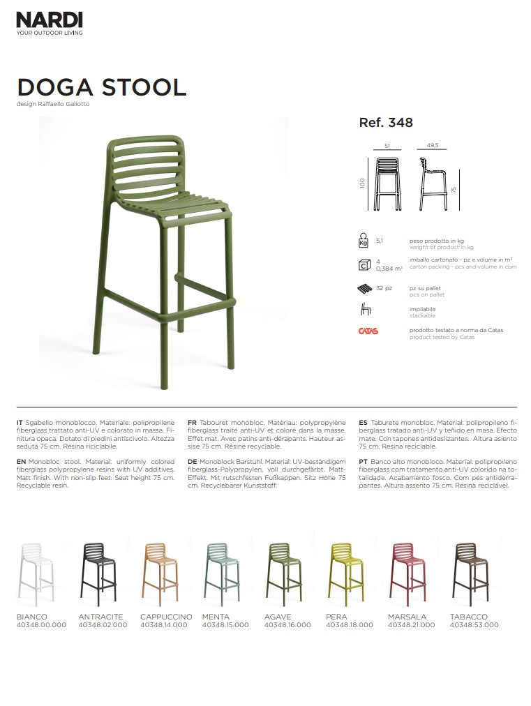 nardi nardi doga stool pera ean 4034818000