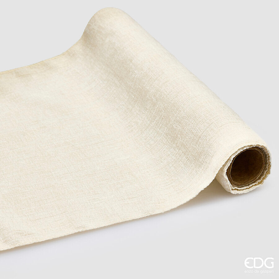 EDG Enzo De Gasperi Tessuto Natalizio in Ciniglia Rotolo 35x180 cm Avorio – Decorazione di Natale