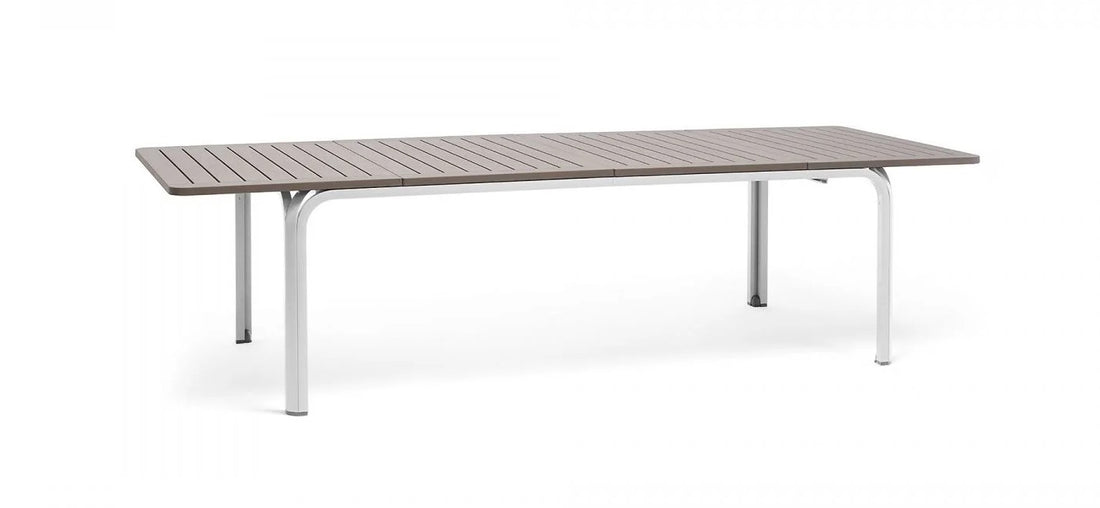 nardi nardi tavolo alloro 210 extensible 210 280 x 100 cm h 73 cm tortora piedini bianco ean 8010352828513
