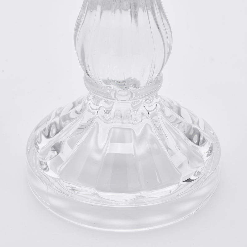 EDG Enzo De Gasperi Crystal Sinuoso Candle Holder H 22 Cm D 10 Cm Natural Transparent