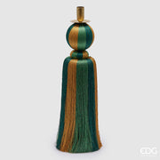 EDG Enzo De Gasperi Christmas Tassel Candle Holder H 45 Cm Green Gold