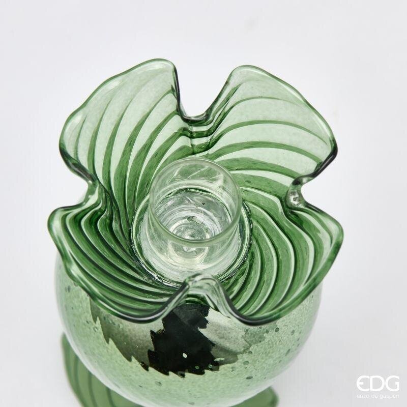 EDG Enzo De Gasperi Caramella Candle Holder Green H16 Ø8 cm – Christmas Decoration