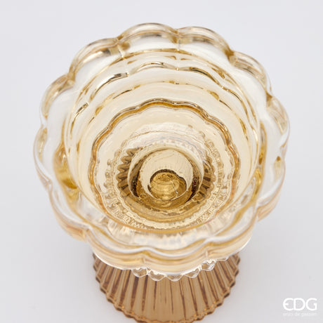 EDG Enzo De Gasperi Christmas Candleholder Bowl H15 Ø10 cm Brown Mix – Christmas Decoration