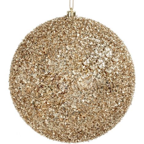 Bizzotto Sfera Angelica Champagne D 15 cm Polystyrene Christmas Bauble