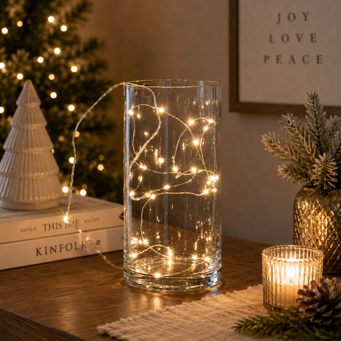 EDG Enzo De Gasperi Christmas Lights MicroLed X 20 140 + 50 Cm Ivory