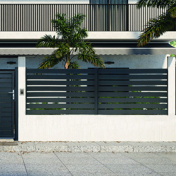 L'Arcolaio Miami Outdoor Fence Set 4 Slats Matt Anthracite