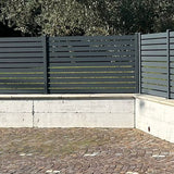 L'Arcolaio Recinzione Miami Set 4 Doghe Antracite Opaco Outdoor