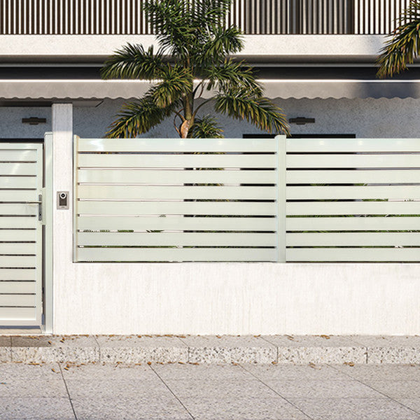 L'Arcolaio Miami Fence 4 White Gloss Planks Outdoor Set