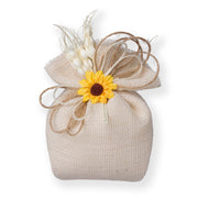 Creations for Enzo Sacchetto Jute Cream 14x12 cm 10 pc Wedding Favor Candy Holder
