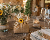 Creazioni per Enzo Natural Jute Gift Bag Favour Holder 14x12 cm Pack of 10 pieces