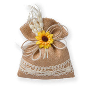 Creazioni per Enzo Natural Jute Favour Bag Confetti Holder 12x8cm Pack of 10 pcs