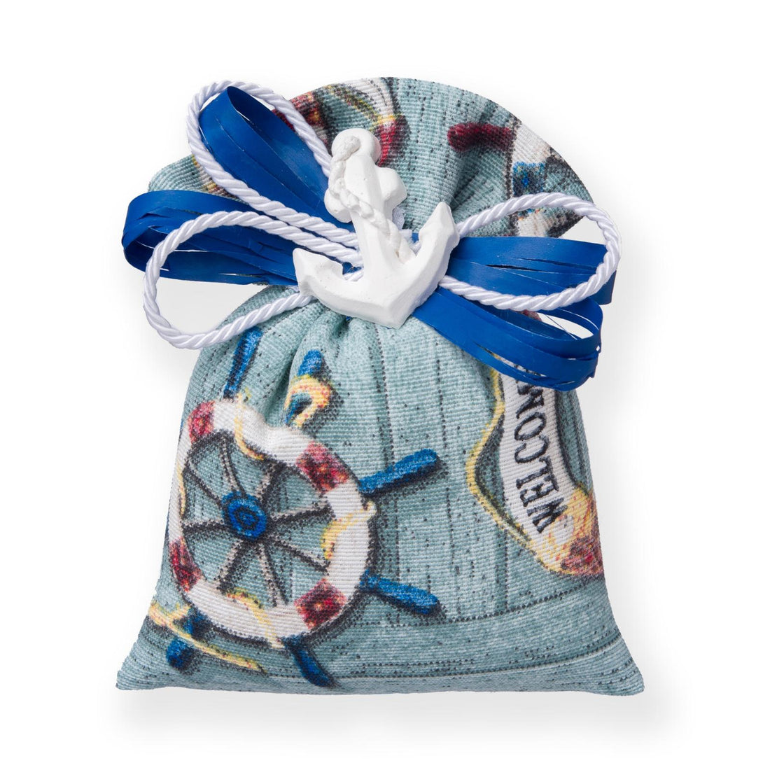 Creazioni per Enzo Sacchetto Bomboniera Favour Pouch Marine 12x9 cm Pack of 10